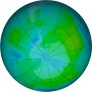 Antarctic ozone map for 2025-01-24